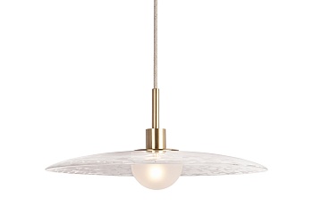 Ceiling lamp Cosmo White & Satin Brass Pendant