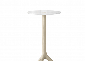 Plexiwood pedestal table