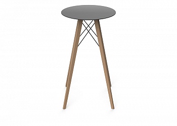 Faz wood high table ø60x105