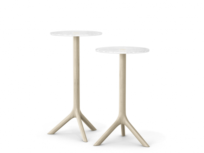 Plexiwood pedestal table